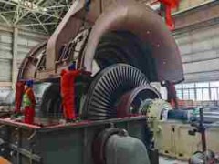商洛发电二期4号机组汽轮机扣盖一次成功